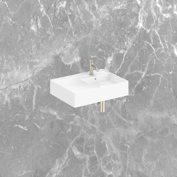 ADP Teorema Wall Basin 600mm Right with 1 Tap Hole