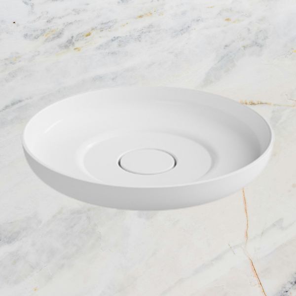 ADP Flume Cast Marble Basin Matte White