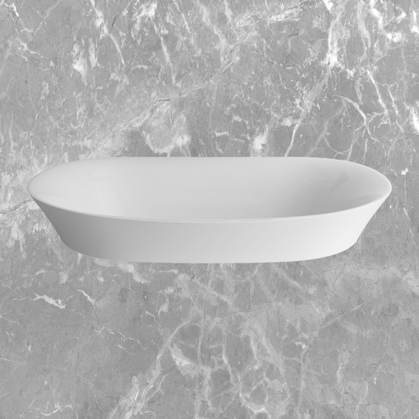 ADP Rise Semi Inset Basin Gloss White