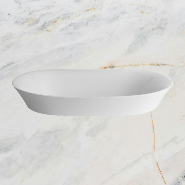 ADP Rise Semi Inset Basin Matte White