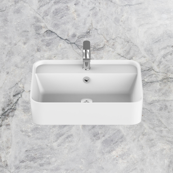 ADP Miya Semi Recessed 550 Basin Matte White