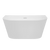 Decina Alegra 1400mm Back to Wall Freestanding Bath with Integrated Overflow Gloss White