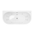 Decina Alegra 1700mm Contour Back to Wall Freestanding Bath White