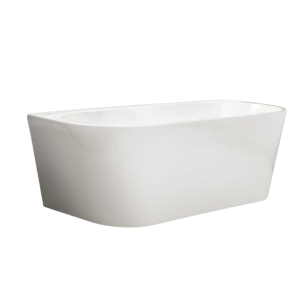 Decina Alegra 1700mm Back to Wall Freestanding Bath Gloss White