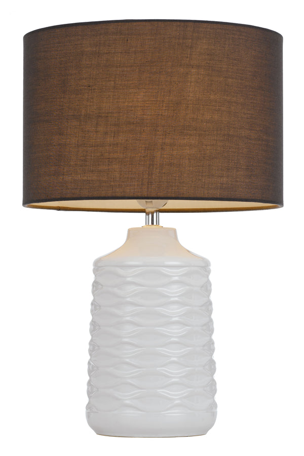 Telbix Agra Ceramic Table Lamp White