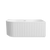 Otti Attica Havana 1500mm Fluted Right Corner Bath with Overflow Matte White