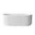 Otti Attica Havana 1700mm Fluted Bath with Overflow Gloss White