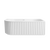 Otti Attica Havana 1700mm Fluted Right Corner Bath with Overflow Matte White