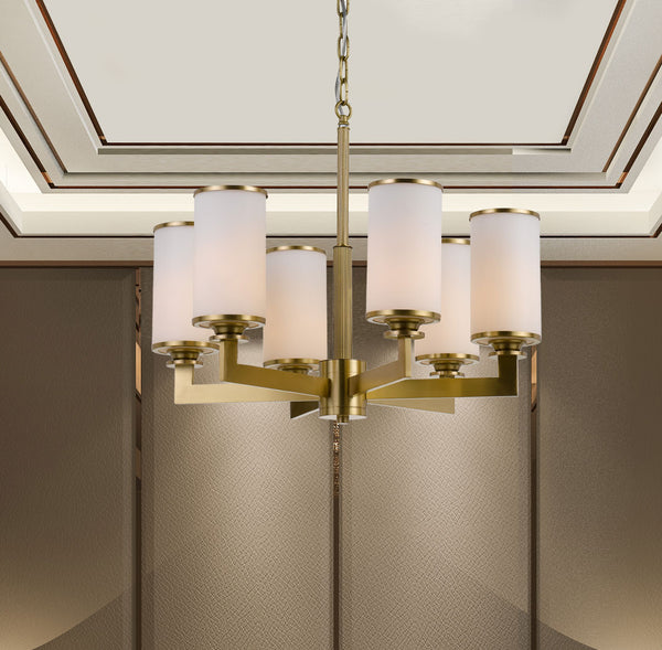 Telbix Ahern 6 Lights Pendant Solid Brass