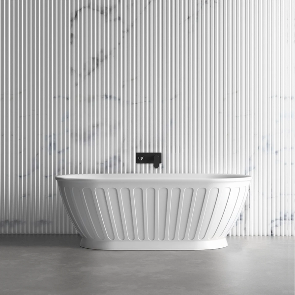 Otti Attica Kensington 1500mm Freestanding Bath Matte White