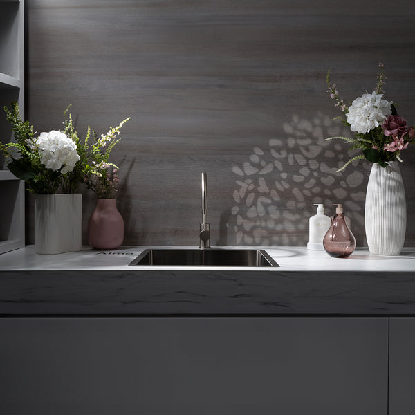 Alma Ashanti Brushed Nickel Gooseneck Mixer