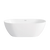 Otti Attica Manolo 1300mm Freestanding Bath with Overflow Gloss White