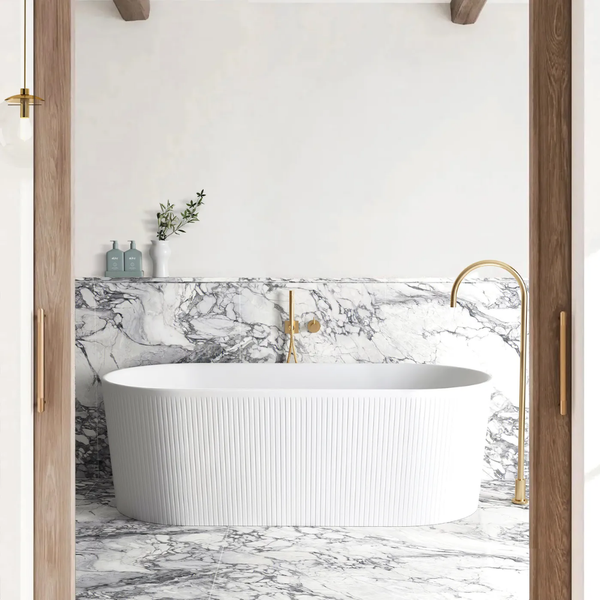 Otti Attica Noosa 1500mm Freestanding Bath Matte White