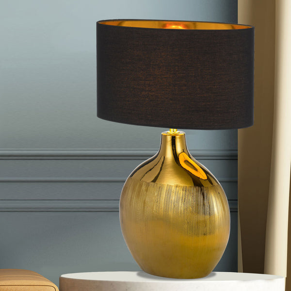 Telbix Ancora Ceramic Table Lamp Gold