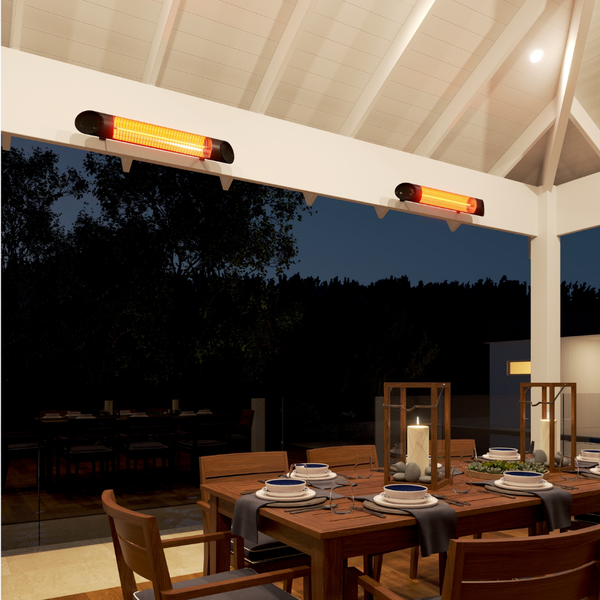 Thermogroup Ash 1200W Mid-Wave Outdoor Heater Black