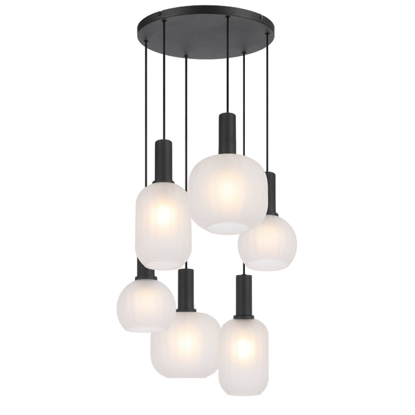 Telbix Aosta 6 Light Pendant Black