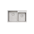 Oliveri Apollo 1 And 3/4 Offset Bowl Sink Left Stainless Steel