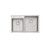 Oliveri Apollo 1 And 3/4 Offset Bowl Sink Right Stainless Steel