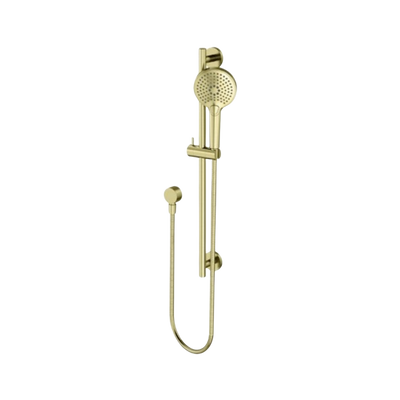 Arcisan Fusion Air Handshower with Axus Slide Rail Set Brushed Brass