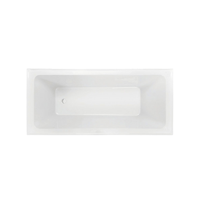 Decina Aria Inset Bath with Tile Bead Gloss White 1525mm