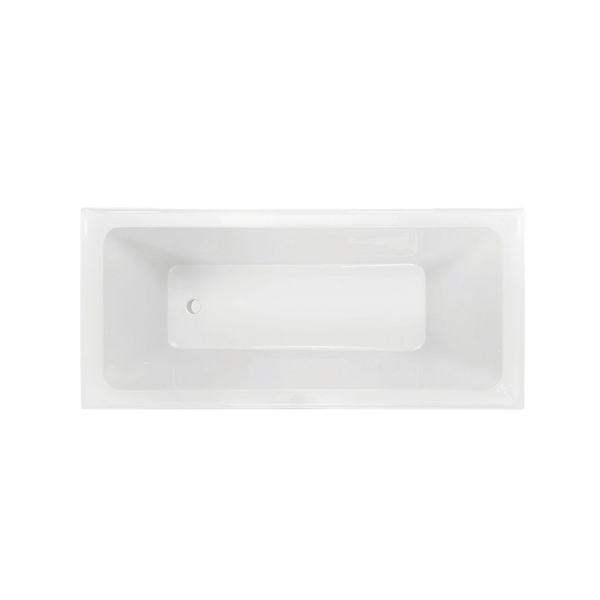 Decina Aria Inset Bath with Tile Bead Gloss White 1525mm