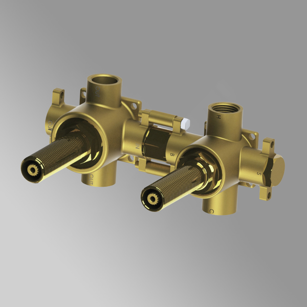 Arcisan In-wall body for progressive shower mixer with 3-way diverter