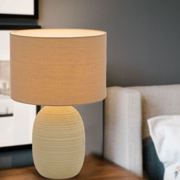 Telbix Arbro Ceramic Table Lamp Sand