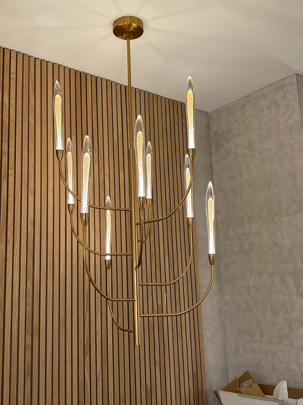 Telbix Archer 9 Light Pendant Antique Gold