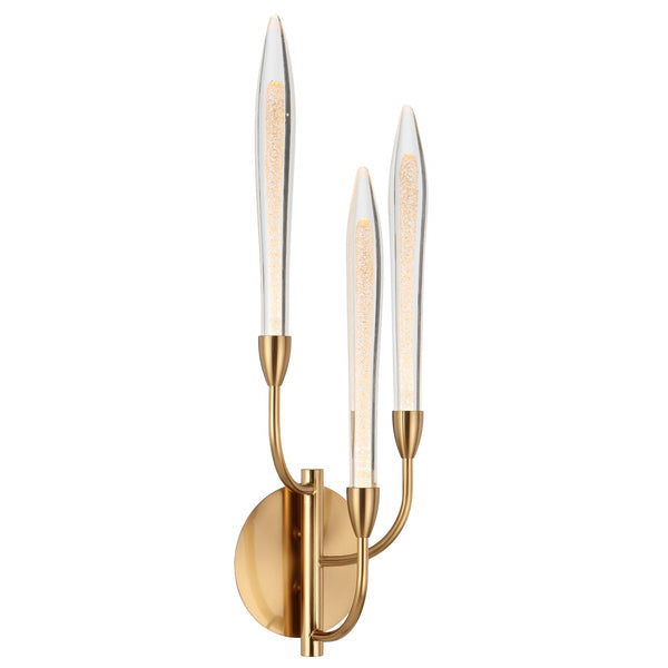 Telbix Archer 3 Light Wall Light Antique Gold