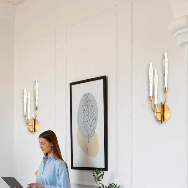 Telbix Archer 3 Light Wall Light Antique Gold