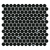 Tiles Callisto Nero Marquina Penny Round Honed 23 x 23mm