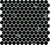 Tiles Callisto Nero Marquina Penny Round Honed 23 x 23mm