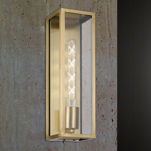 Telbix Arzano 35 Solid Brass Wall Light Antique Brass