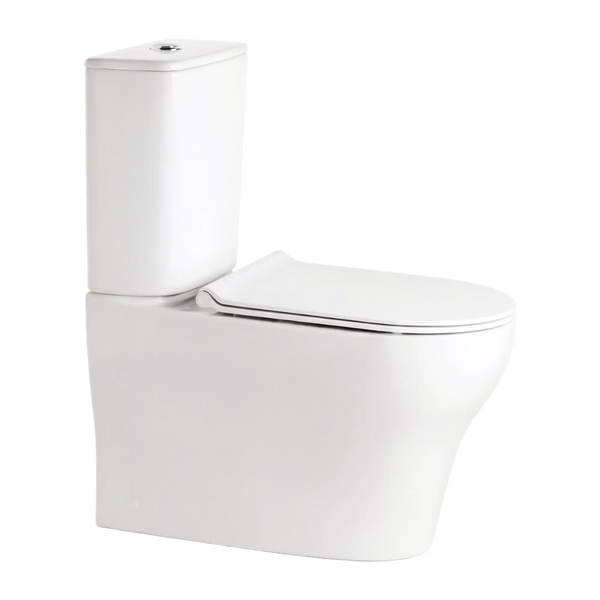 American Standard Cygnet Hygiene Rim Square Close Coupled Back to Wall Toilet Suite (Bottom Inlet) White