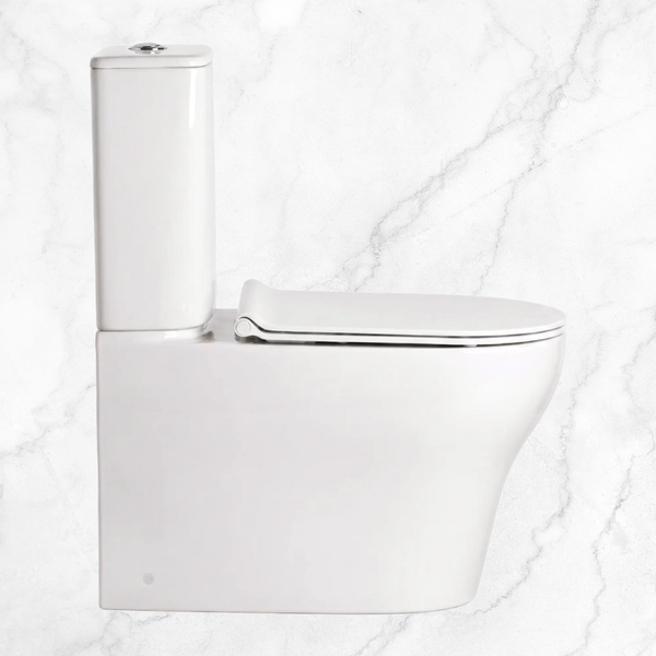 American Standard Cygnet Hygiene Rim Square Close Coupled Back to Wall Toilet Suite (Bottom Inlet) White