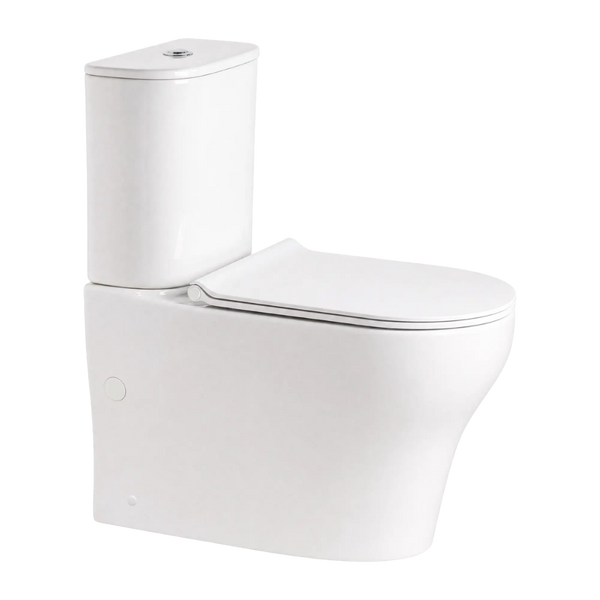 American Standard Cygnet Hygiene Rim Round Close Coupled Back to Wall Toilet Suite (Bottom Inlet) White