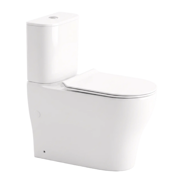 American Standard Cygnet Hygiene Rim Overheight Round Close Coupled Back to Wall Toilet Suite (Bottom Inlet) White