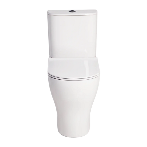 American Standard Cygnet Hygiene Rim Overheight Round Close Coupled Back to Wall Toilet Suite (Back Inlet) White