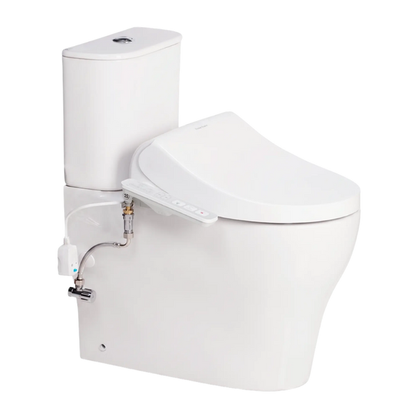 American Standard Cygnet Hygiene Rim Round Close Coupled Back to Wall (Bottom Inlet) with SpaLet E-Bidet Seat