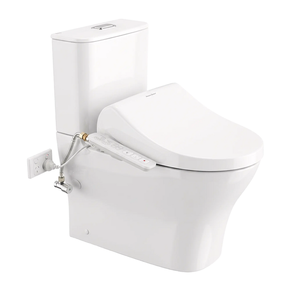American Standard Signature Hygiene Rim Close Coupled Back to Wall Toilet Suite with SpaLet E-Bidet Seat (Bottom Inlet) White
