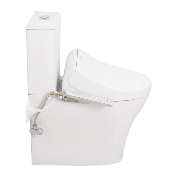 American Standard Signature Hygiene Rim Close Coupled Back to Wall Toilet Suite with SpaLet E-Bidet Seat (Bottom Inlet) White