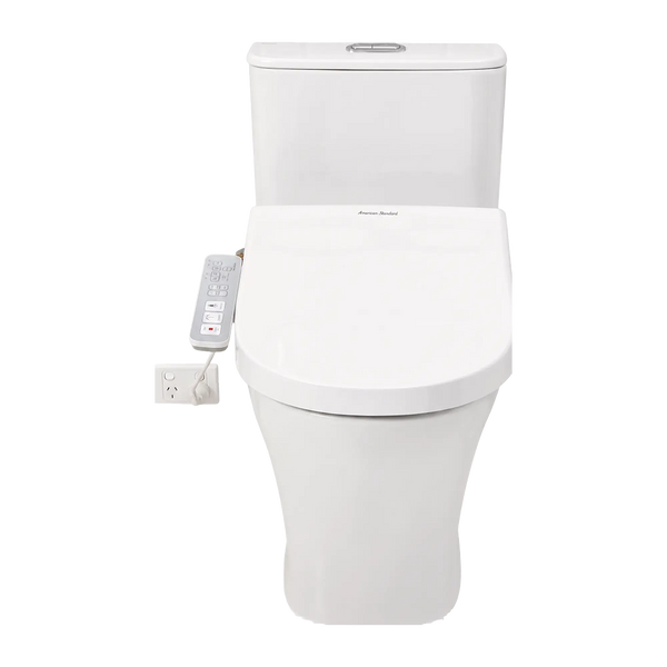 American Standard Signature Hygiene Rim Close Coupled Back to Wall Toilet Suite with SpaLet E-Bidet Seat (Bottom Inlet) White