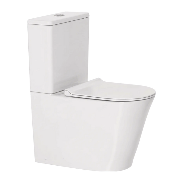 American Standard Heron Hygiene Rim Close Coupled Back to Wall Toilet Suite (Bottom Inlet) White