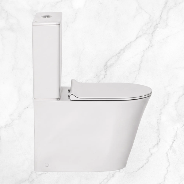 American Standard Heron Hygiene Rim Close Coupled Back to Wall Toilet Suite (Bottom Inlet) White