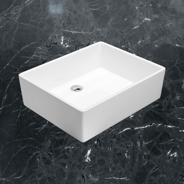 American Standard Heron Square Vessel Basin No Taphole White