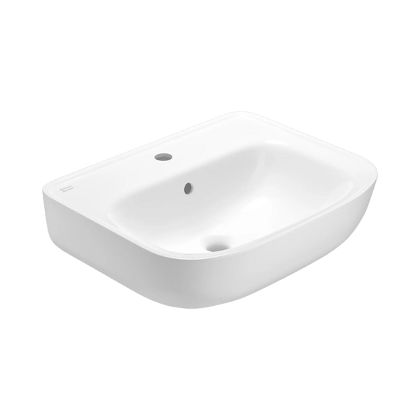 American Standard Loven 550 Wall Hung Basin with 1 Tap Hole and Overflow White