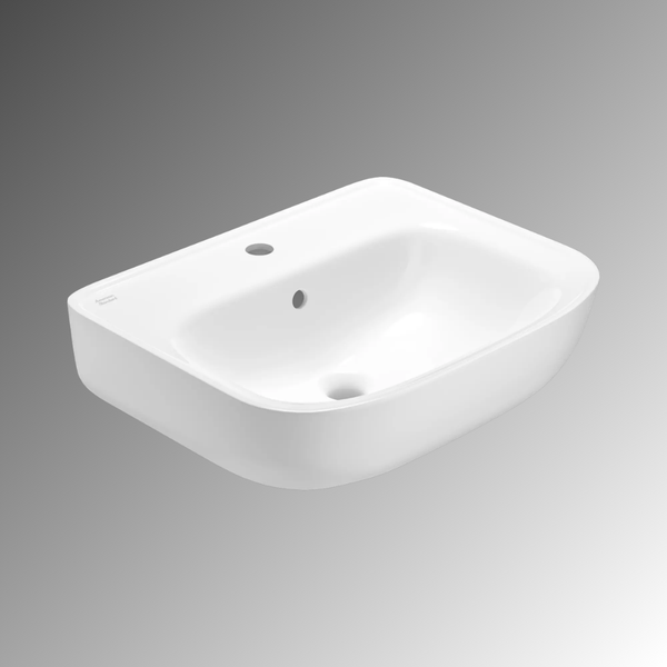 American Standard Loven 550 Wall Hung Basin with 1 Tap Hole and Overflow White