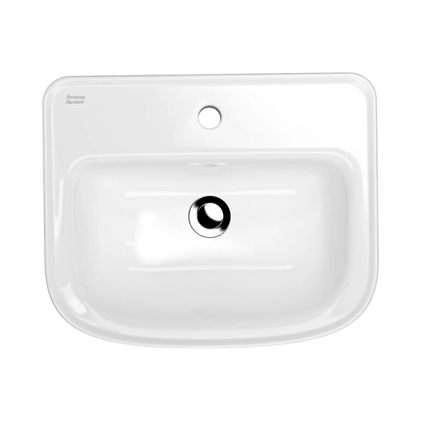 American Standard Loven 510 Semi-Recessed Basin 1 Tap Hole With Overflow White