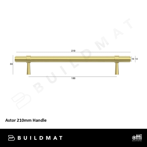 Otti Astor 210mm Handle Brushed Brass