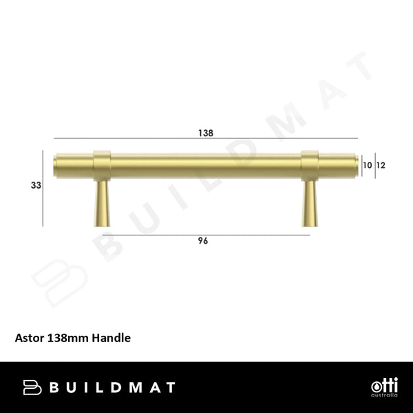 Otti Astor 138mm Handle Brushed Brass